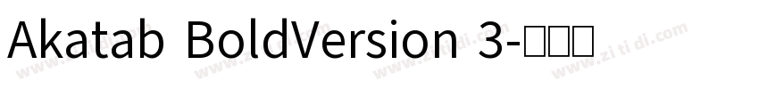Akatab BoldVersion 3字体转换